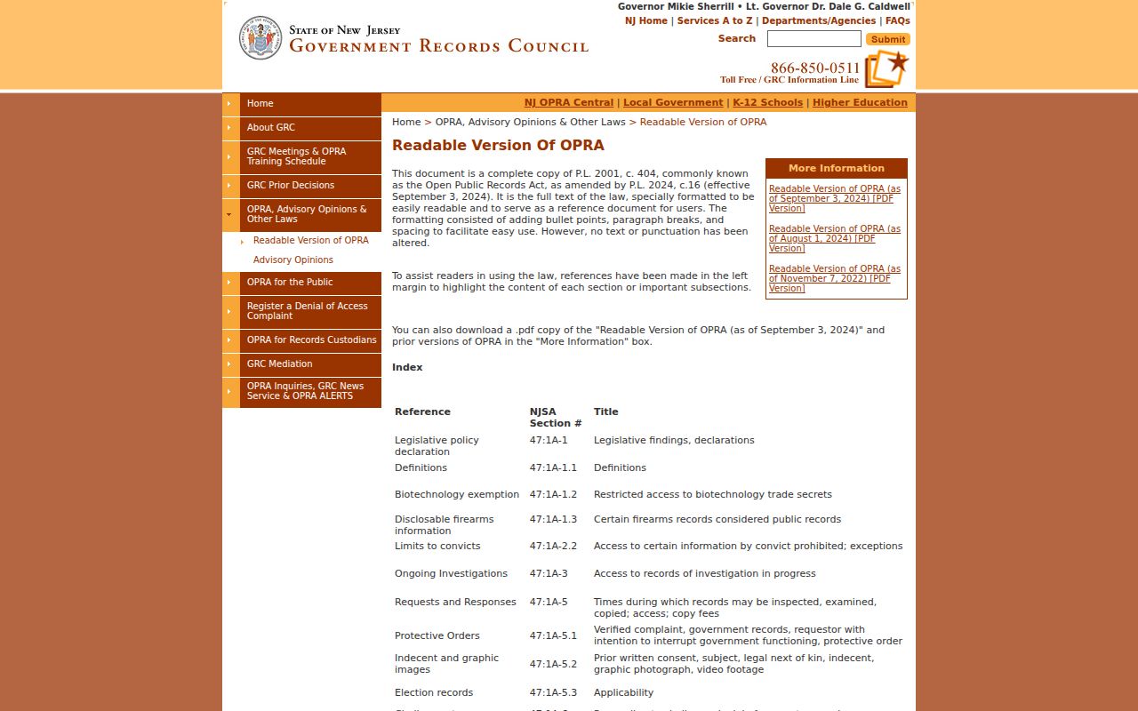 Nutley residents directory New Jersey records-access law source