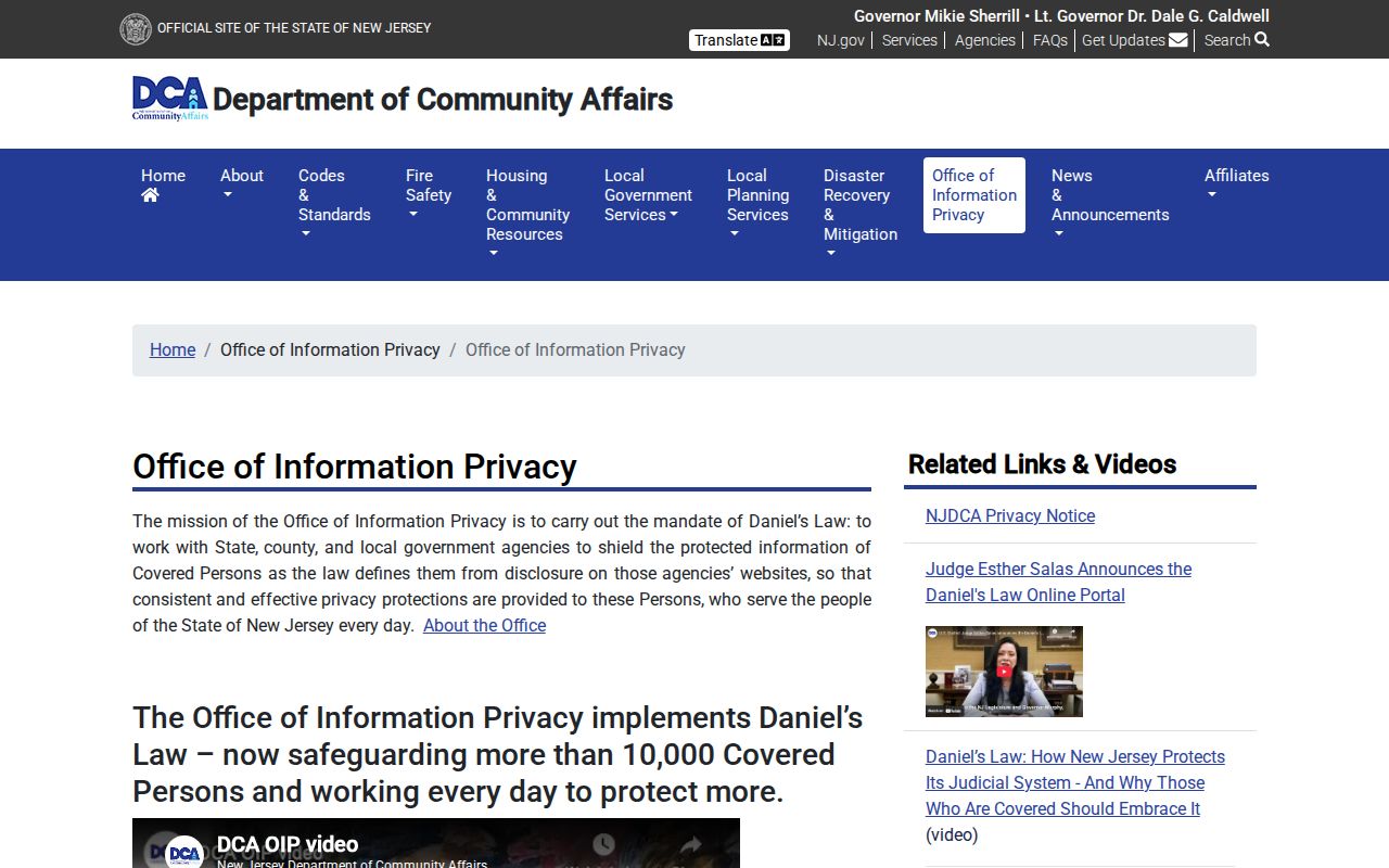 Nutley neighbors source, New Jersey Daniel's Law address protection information