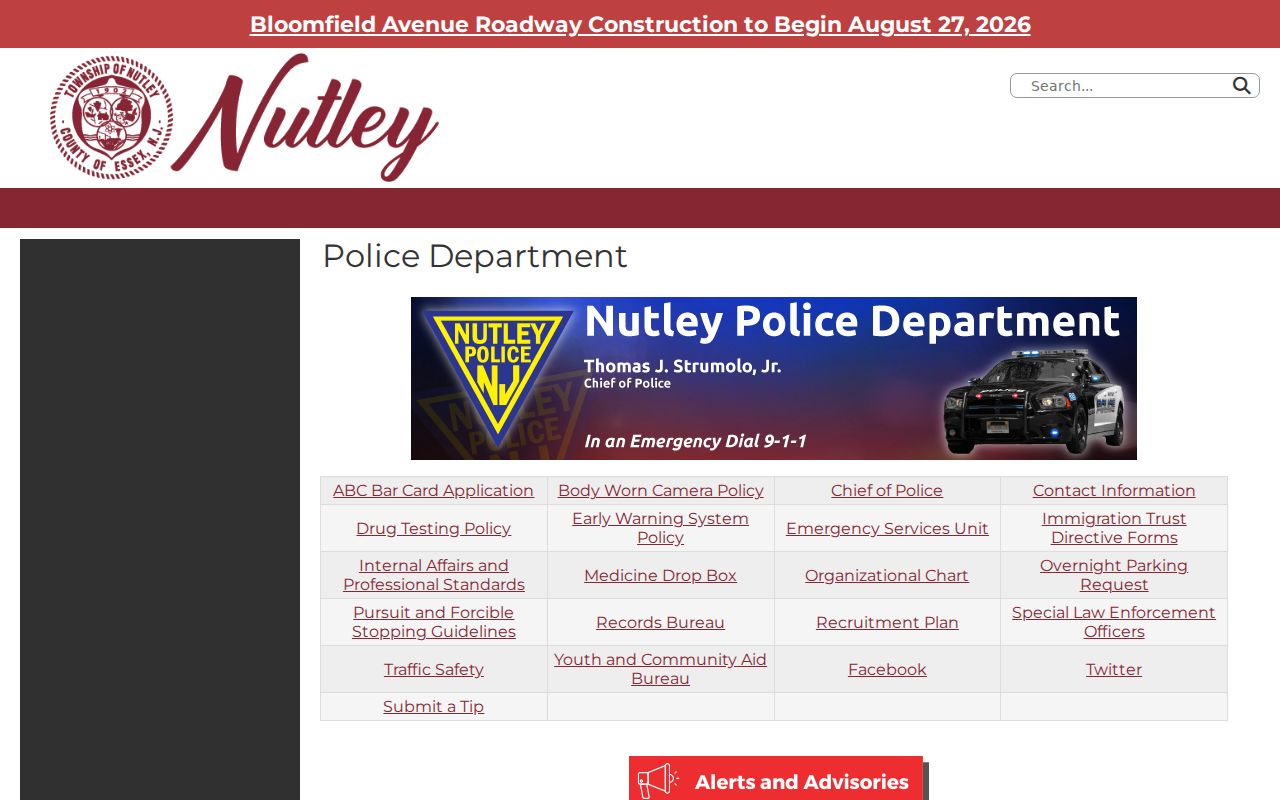 Nutley neighbors source, Nutley Police Neighborhood Watch information