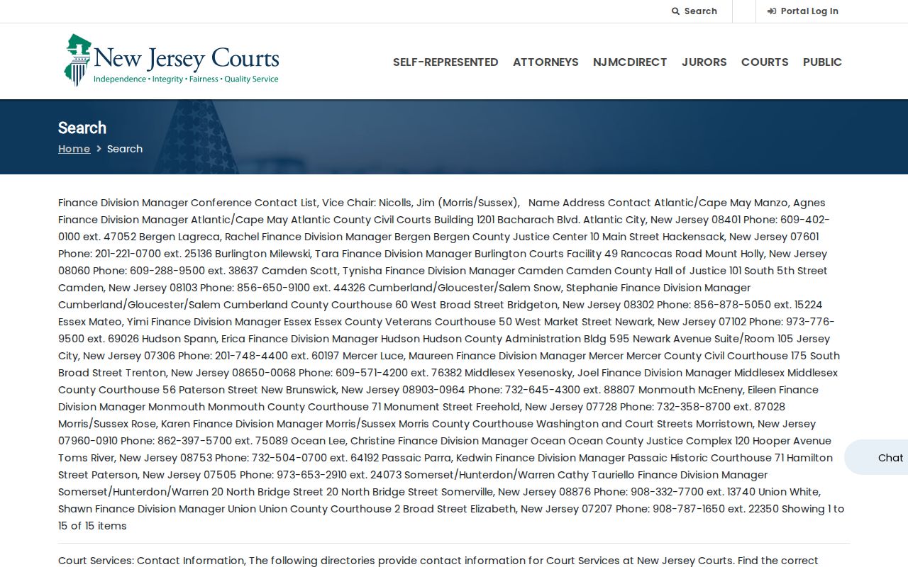 Nutley resident lookup source, New Jersey Courts Find a Case search hub
