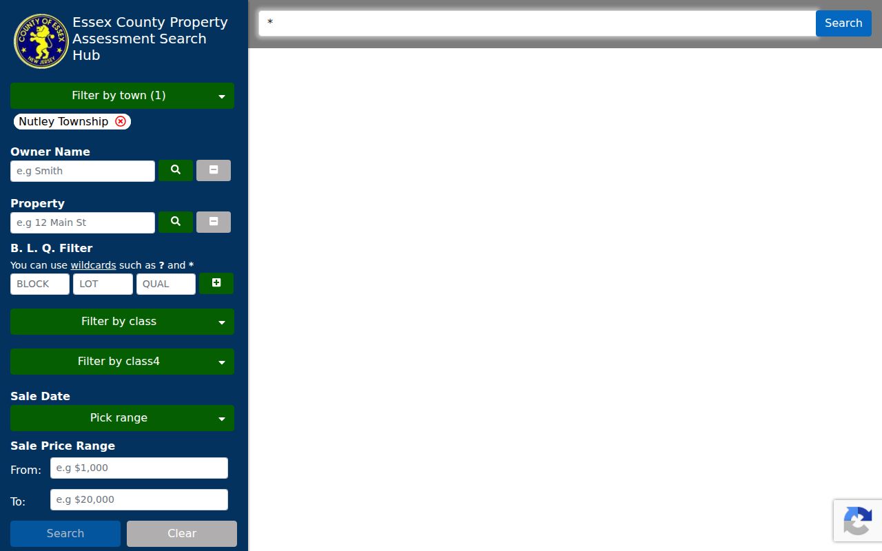 Nutley street directory TaxDataHub property and owner search