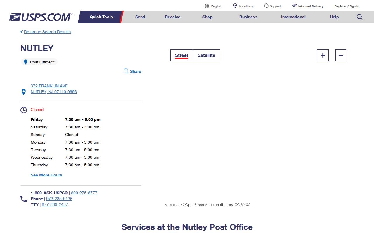 Nutley ZIP code directory Nutley Post Office details